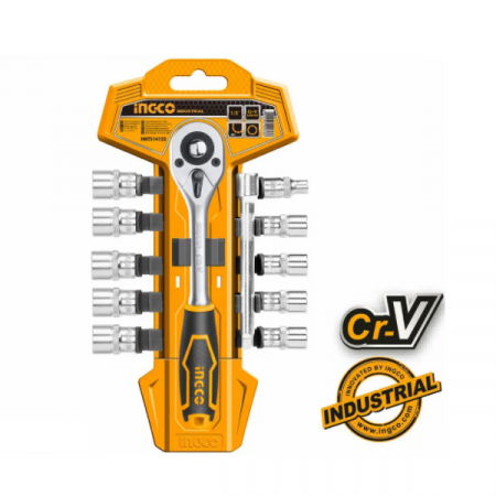 Scule si unelte - Set 12 pcs chei tubulare + clichet 1/4