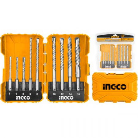 Accesorii scule electrice - Set 9 pcs burghie beton SDS