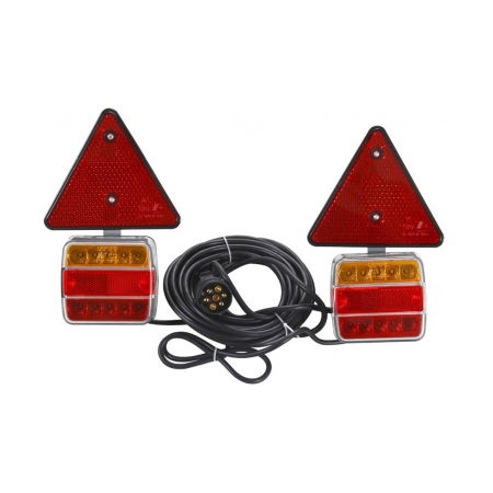 Lumini, Becuri, Proiectoare - Set lampi stop, LED, semnalizare, cu magnet si triunghi - Truck LED L1855