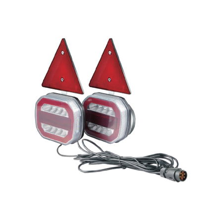 Lumini, Becuri, Proiectoare - Set lampi stop remorca, LED, efect neon, 7.5m, 7 pini, L2412 - Truck LED L2412-Z