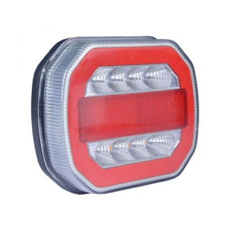 Lampi spate cu LED, semnalizare, Triple - Tripla, lampa stop LED cu efect Neon si 5 functii, 108 x 126mm - Truck LED L2413 L2412