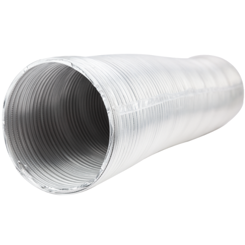 Casa si gradina - Tub Flexibil Compact Aluminiu, Diametru 15cm, Lungime Extensibila 0.5 - 2.5 m, Rezistent la Coroziune si Temperatura, Pentru Ventilatie