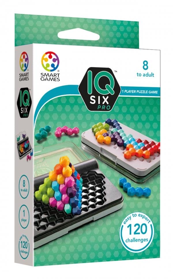 Produse - Smart Games - IQ Six Pro, joc de logica cu 120 de provocari, 8+ ani