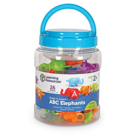 Jocuri litere si cifre - Elefantei cu litere, Learning Resources, 2-3 ani +