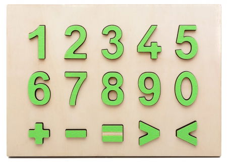 Jocuri litere si cifre - Joc tactil Montessori - Cifrele, +2 ani