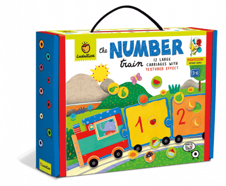 Jocuri litere si cifre - Joc Montessori Trenuletul numerelor, 3- 6 ani, Ludattica