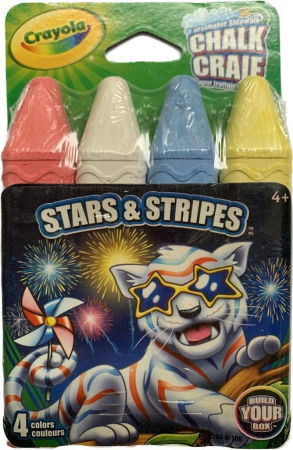 Jocuri litere si cifre - Set creta asfalt Jumbo 4 bucati Crayola, +3 ani