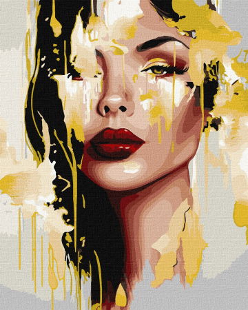 Aurii & metalizate - Set pictura pe numere, cu sasiu, Frumusete nepamanteana - extra culori metalizate, 40x50 cm