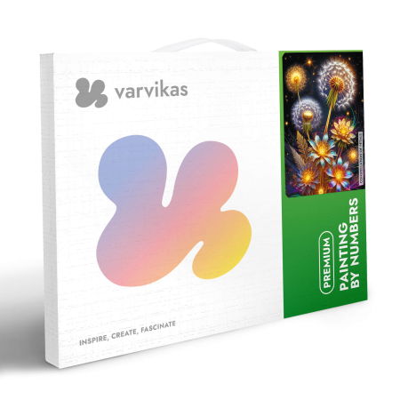 Set pictura pe numere, cu sasiu, Constelatie de petale, 40x50 cm [5]