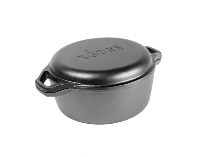 CEAUN DIN FONTA CU CAPAC - CUPTOR OLANDEZ 5,6 L LODGE L-C6DD [1]