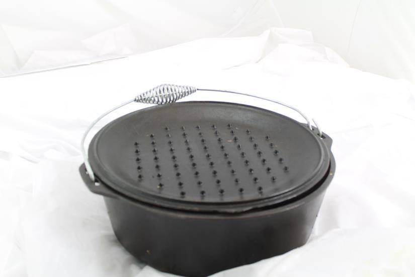 Ceaun din fonta cu capac - cuptor olandez Lodge 33 cm 8,5 litri L-12DO3 [13]