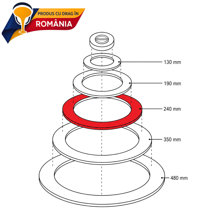 CERC DIN FONTĂ PENTRU PLITĂ – Ø 240 mm [2]