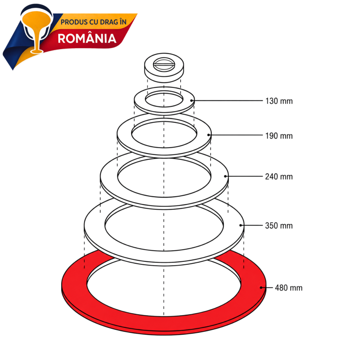 CERC DIN FONTĂ PENTRU PLITĂ – Ø 480 mm [2]