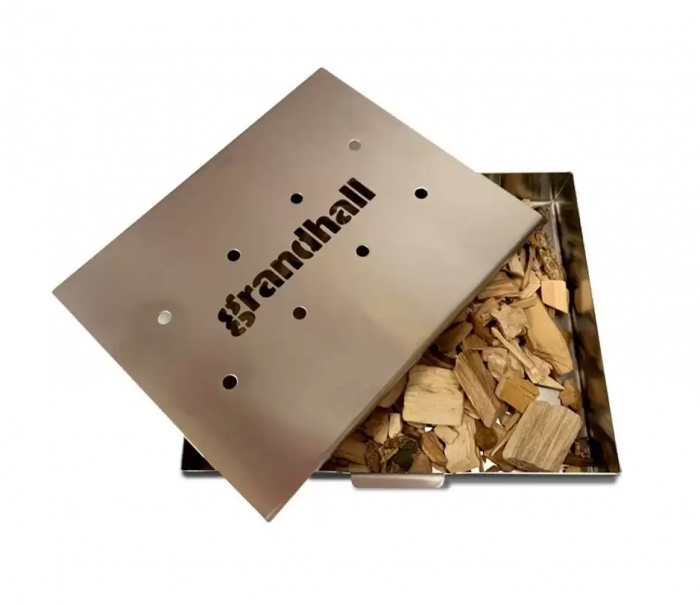 CUTIE DE AFUMARE DIN INOX PENTRU GRATARE 15 x 12 x 2,5 cm GRANDHALL A06701006T [2]