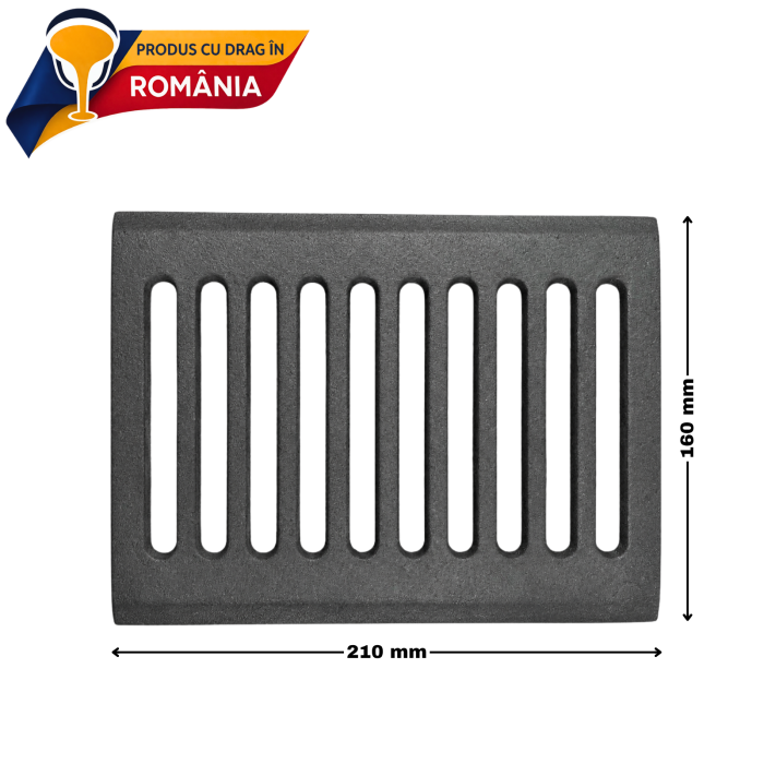 Grătar cenușar din fontă 210 x 160 x 8 mm [2]