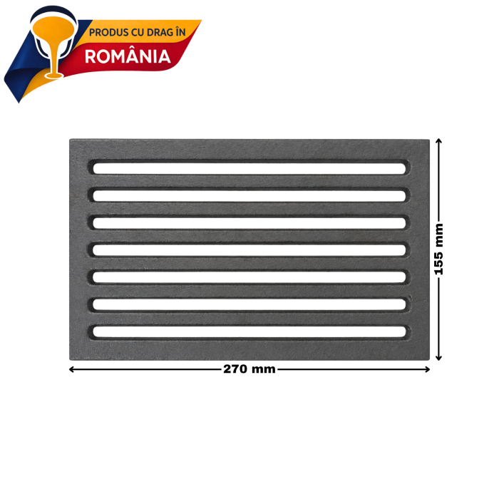 GRĂTAR DIN FONTĂ 270 x 155 x 5 mm [2]