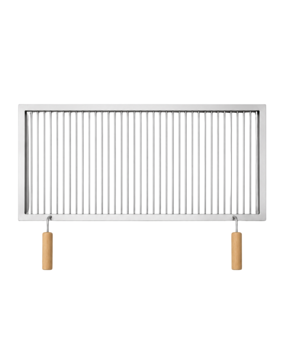 Grătar inox 760 x 450 mm, bară 8 mm, mânere fixe - Standard [1]
