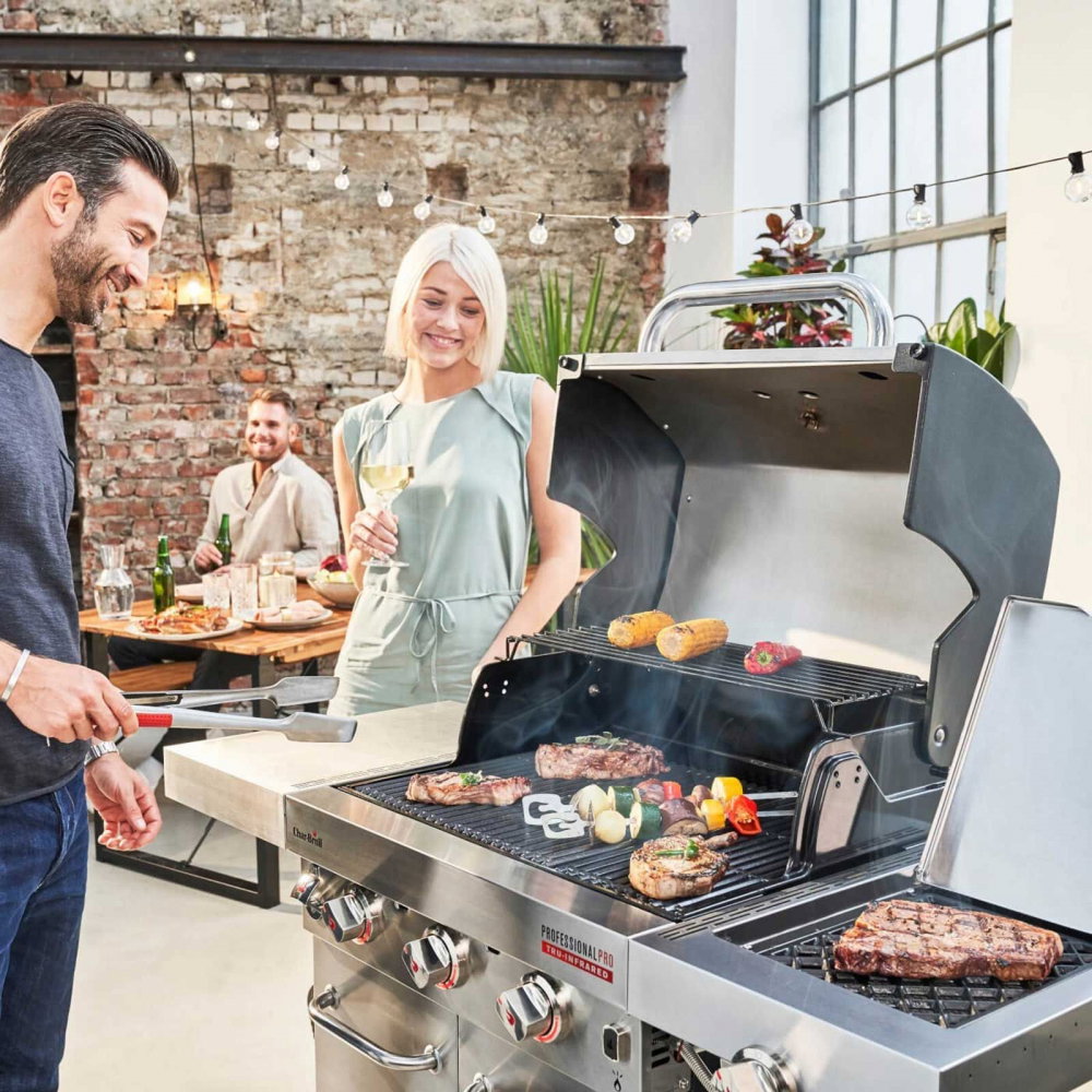 Gratar pe gaz din inox Char-Broil Professional Pro S 3, grile din fonta, sear burner, TRU-Infrared 140920 [7]