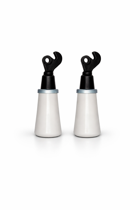 Set 2 mânere ceramice albe pentru sobă și șemineu [1]