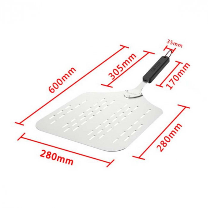 Paleta pentru pizza din aluminiu Cozze 60 x 28 x 28 cm 90379 [3]