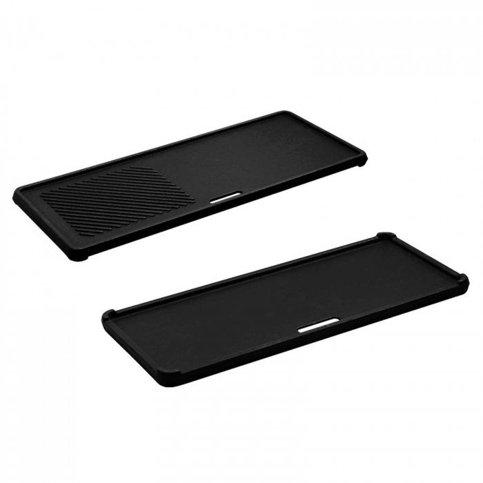 Plita din fonta cu 2 fete neteda si grill 42 x 20 x 1,5 cm pentru gratar Chicago 3 Enders 7899 [1]