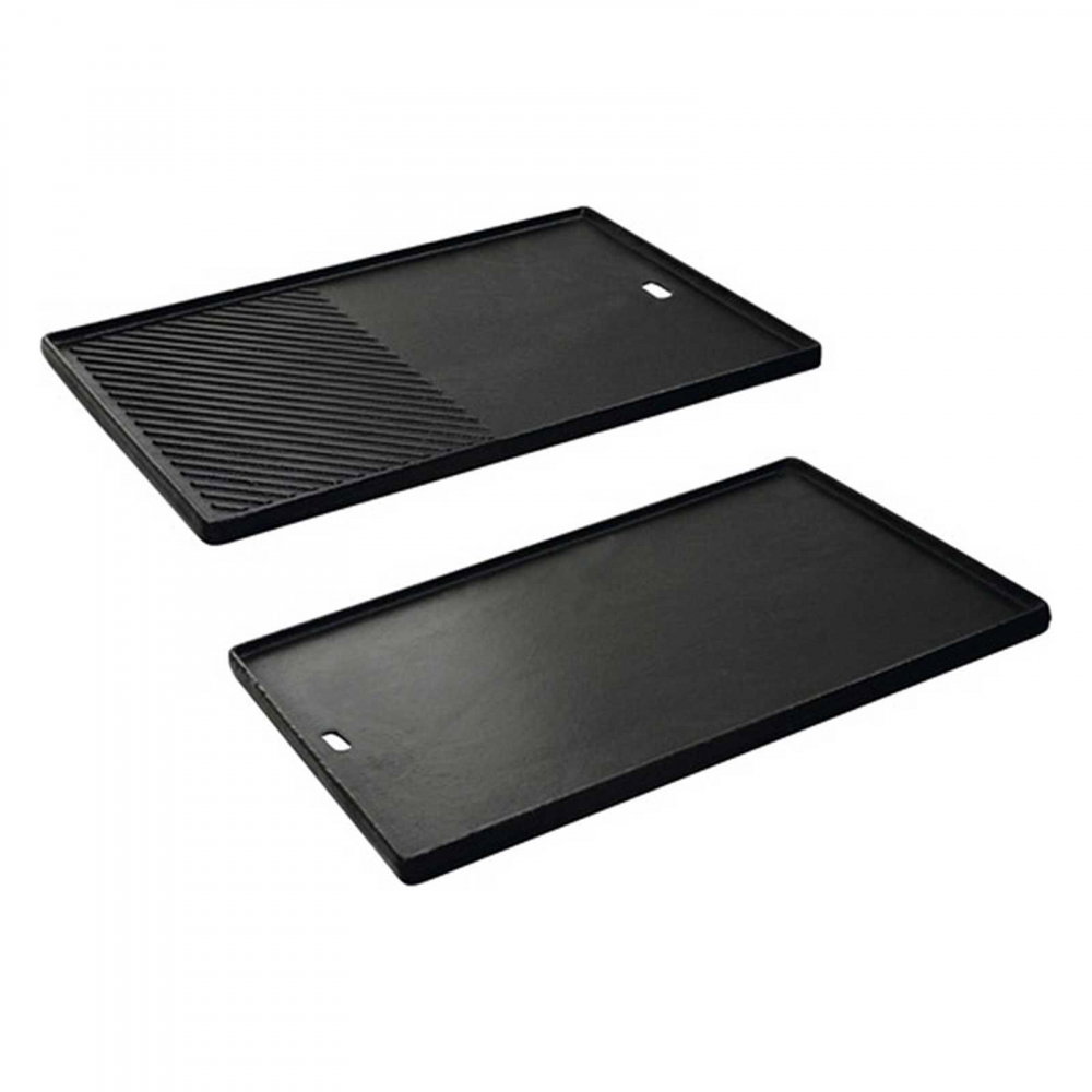 Plita din fonta cu 2 fete neteda si grill 43 x 32 cm pentru gratar Monroe Pro 4 Enders 7893 [1]