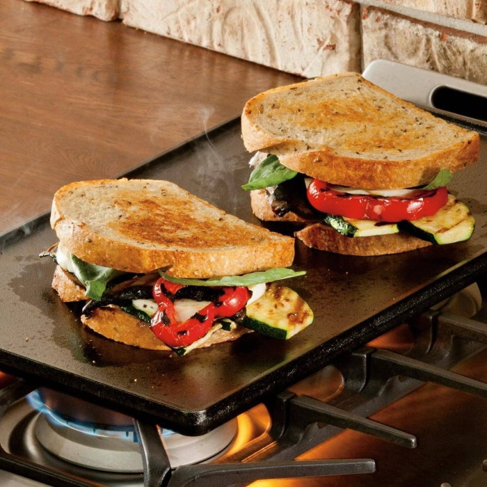Plita din fonta cu 2 fete neteda si grill Lodge 42,5 x 24 cm L-DP3 [8]