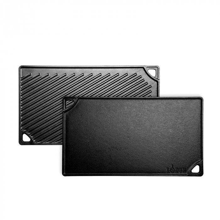 Plita din fonta cu 2 fete neteda si grill Lodge 42,5 x 24 cm L-DP3 [1]