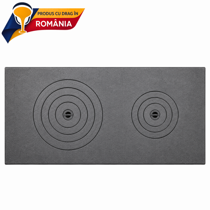 Plită din fontă cu două ochiuri 1000 x 600 mm [1]