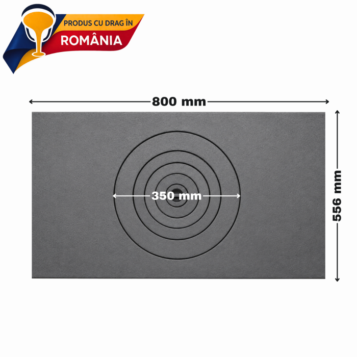 Plită din fontă cu un ochi 800 x 556 mm [2]