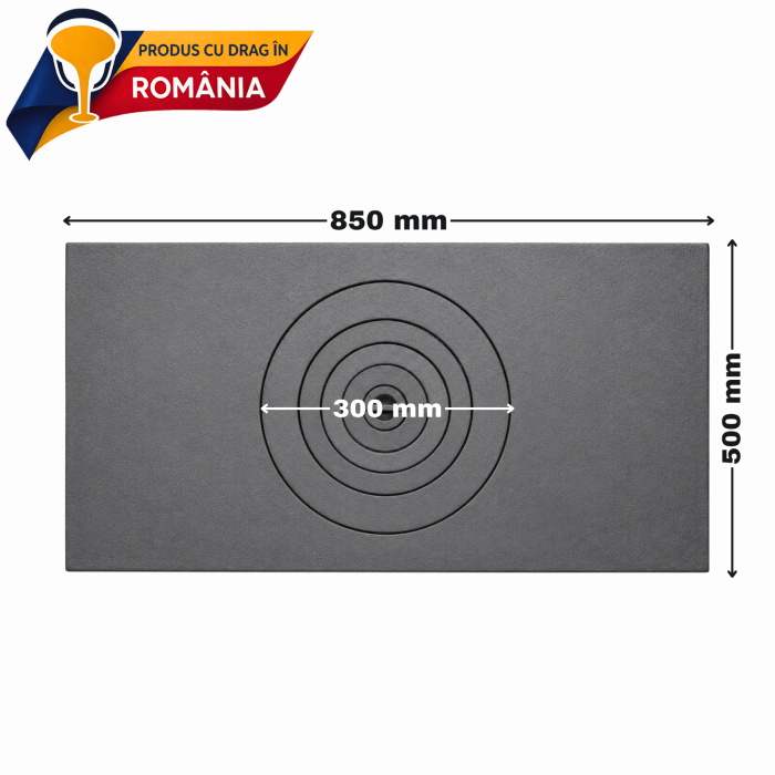 PLITĂ DIN FONTĂ CU UN OCHI 850 x 500 mm [2]