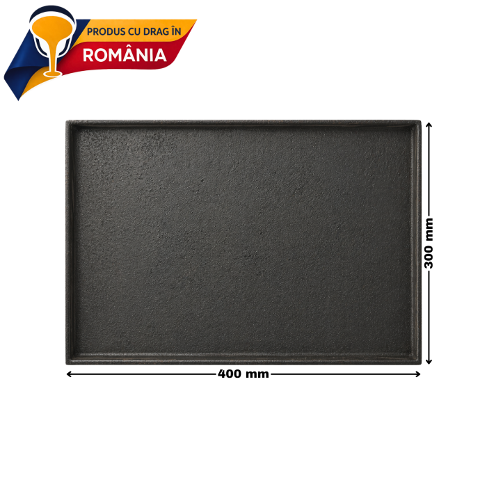PLITĂ DIN FONTĂ NETEDĂ CU BORDURĂ 400 x 300 mm [2]