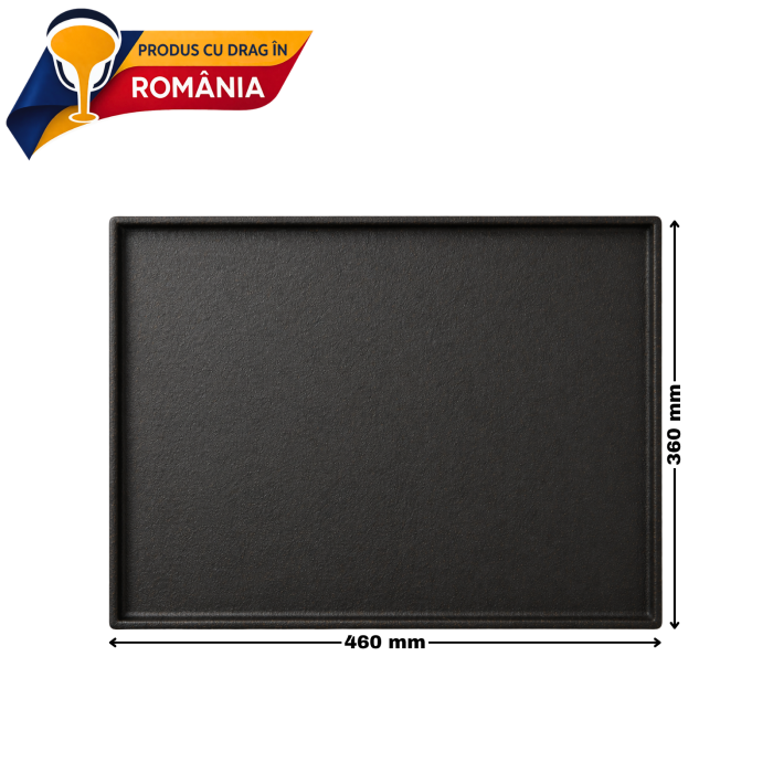 PLITĂ DIN FONTĂ NETEDĂ CU BORDURĂ 460 x 360 mm [2]