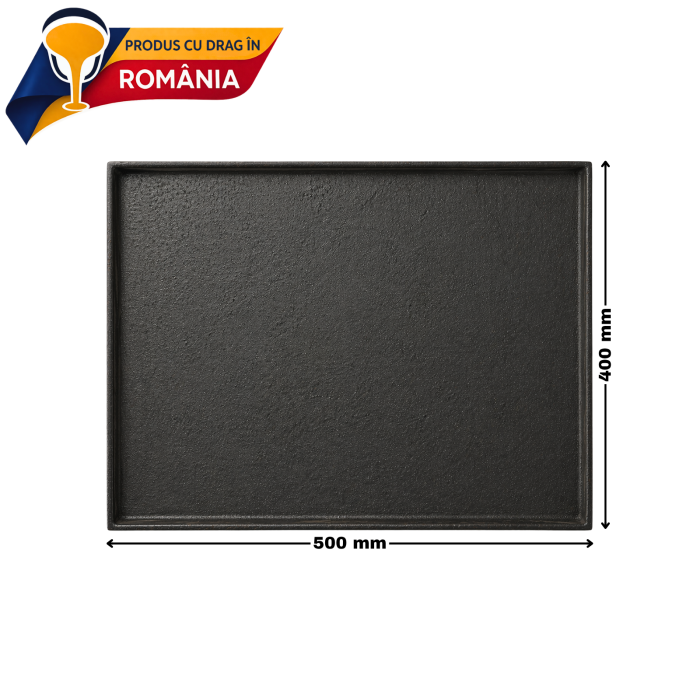 PLITĂ DIN FONTĂ NETEDĂ CU BORDURĂ 500 x 400 mm [2]