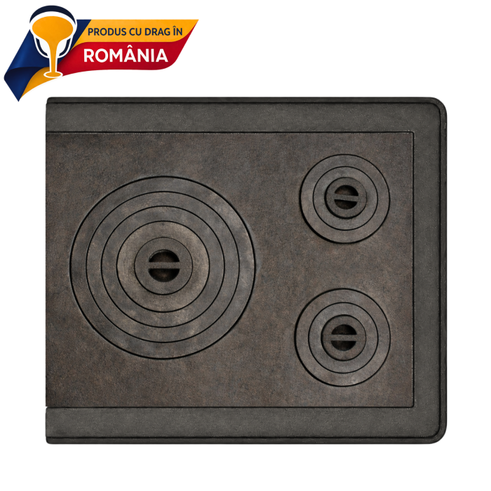 PLITĂ MARE 3 OCHIURI PLUS + RAMĂ 720 x 635 mm [1]