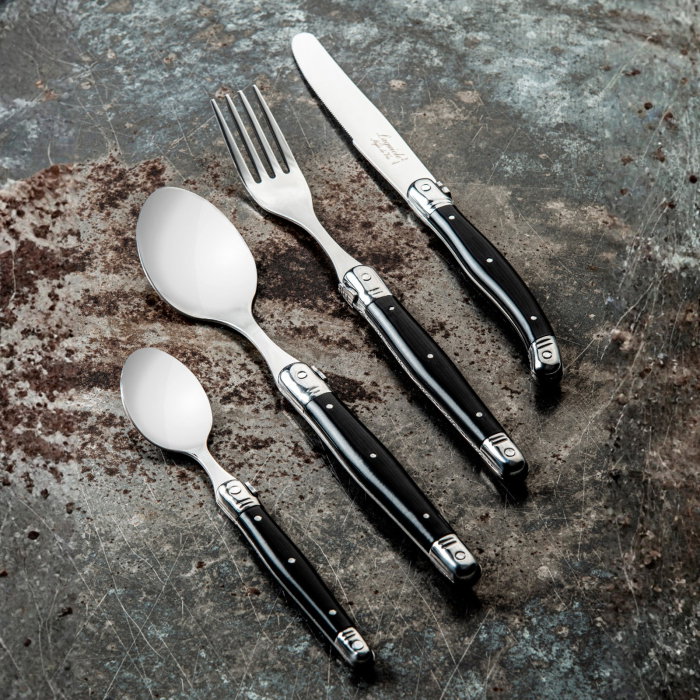Set 12 tacamuri cu maner negru Laguiole Style de Vie Premium Line PRMINICOUVZW [3]