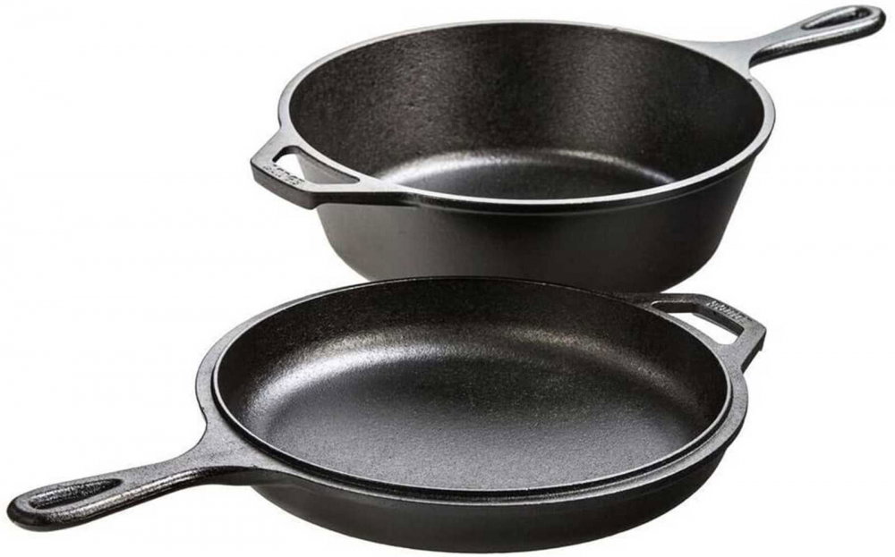 Set 2 tigai din fonta cu maner Lodge Combo Cooker 26 cm L-LCC3 [2]