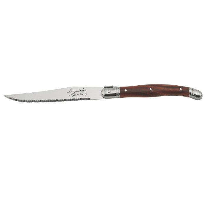 Set 6 cutite de friptura 1,8 mm cu maner din lemn inchis Laguiole Style de Vie Premium Line 1.8PREMDARKWOOD [2]