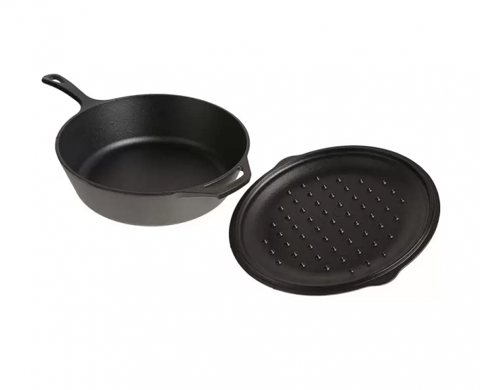 SET TIGAIE INALTA ROTUNDA SI CAPAC DIN FONTA CU MANER 30,5 cm LODGE L-10CF3 [4]