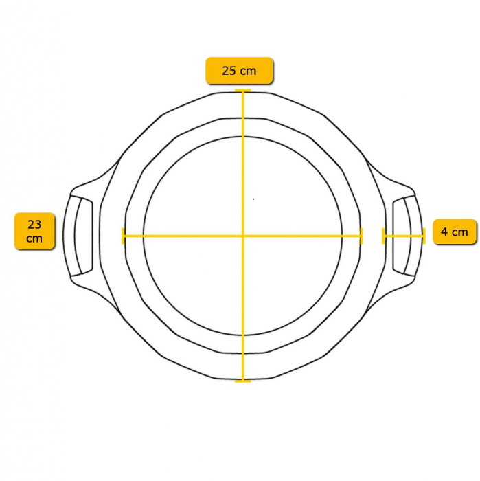 Tava rotunda din fonta pentru placinta 23 cm L-BW9PIE [6]