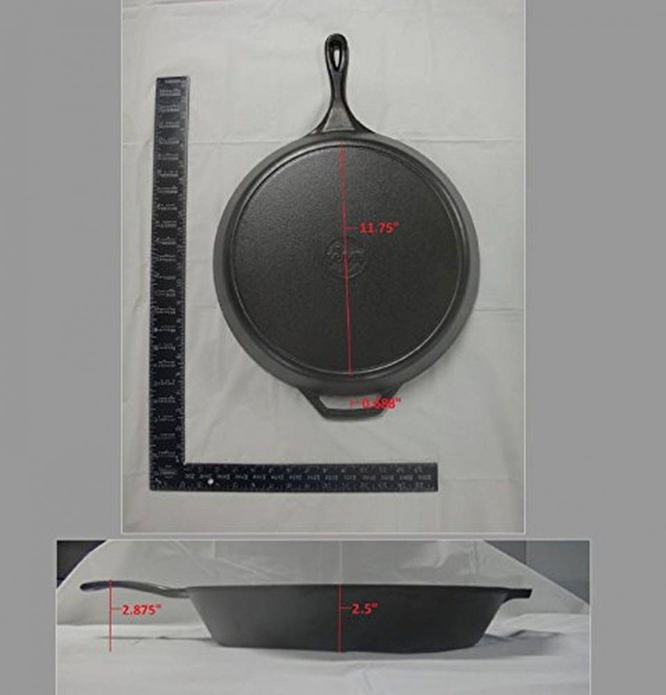 Tigaie adanca rotunda din fonta cu maner Lodge 38 cm L-14SK3 [10]