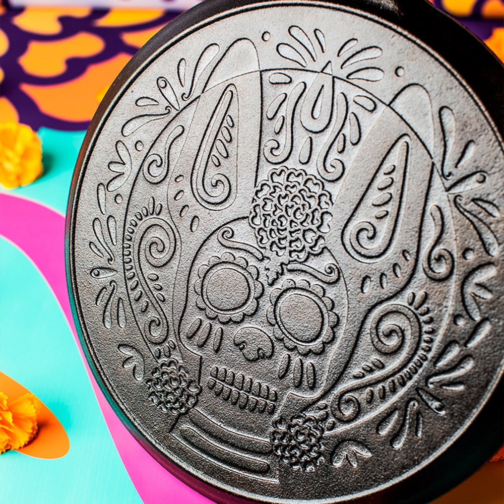 Tigaie din fonta pentru clatite cu logo Xolo Sugar Skull Lodge 26 cm L-9OGXLL [4]