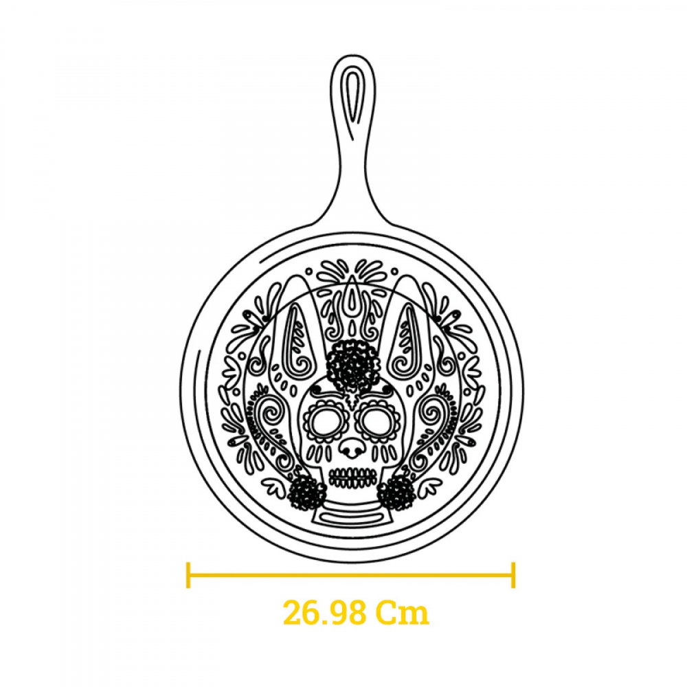 Tigaie din fonta pentru clatite cu logo Xolo Sugar Skull Lodge 26 cm L-9OGXLL [7]