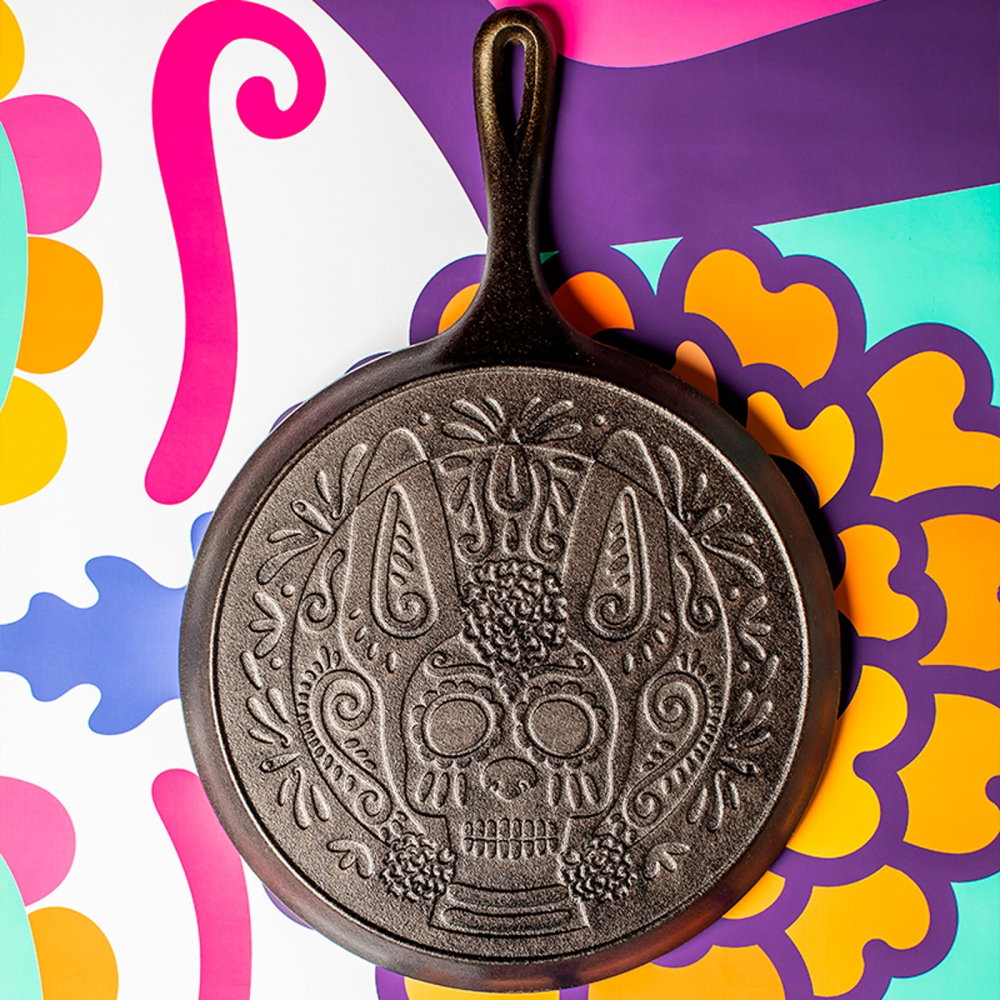 Tigaie din fonta pentru clatite cu logo Xolo Sugar Skull Lodge 26 cm L-9OGXLL [5]