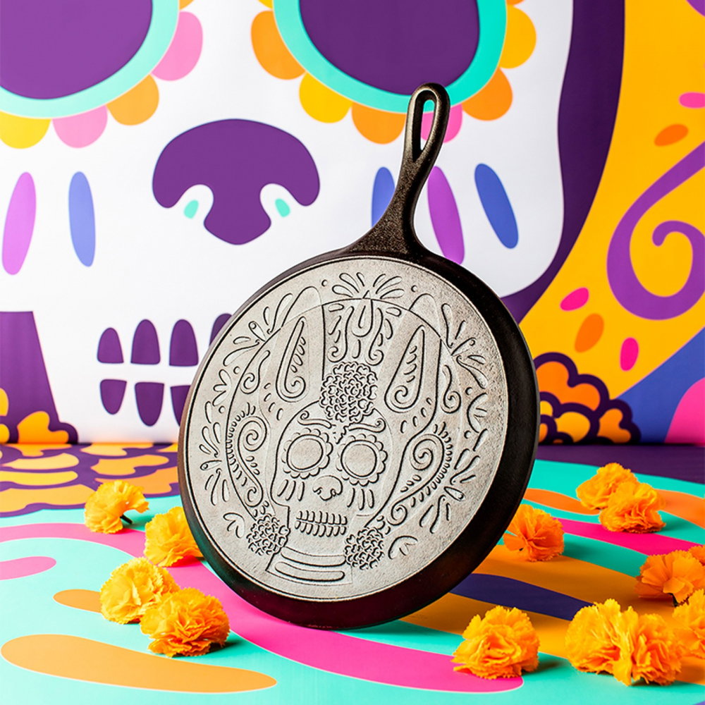 Tigaie din fonta pentru clatite cu logo Xolo Sugar Skull Lodge 26 cm L-9OGXLL [3]