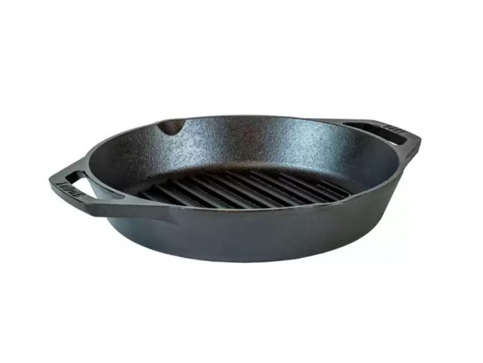 TIGAIE GRILL ADANCA ROTUNDA DIN FONTA CU MANERE 26 cm LODGE L-8GPL [1]