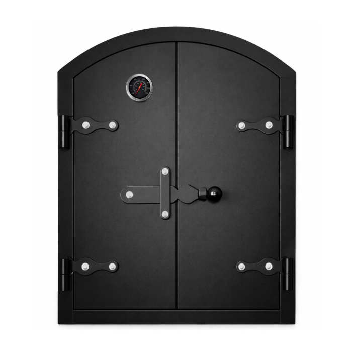 Ușă afumătoare oțel 600x500 mm cu termometru inox 350°C [1]