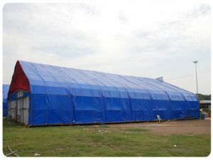 Prelata impermeabila cu inele 90 gr/mp dimensiune 3 x 4 m, albastra [2]
