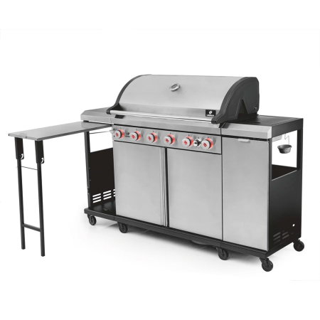GRĂTARE DE GRĂDINĂ - Bucatarie de exterior pe gaz Grill Chef Landmann 22174, 6 arzatoare inox si 1 arzator ceramic infrarosu MaxX-Zone
