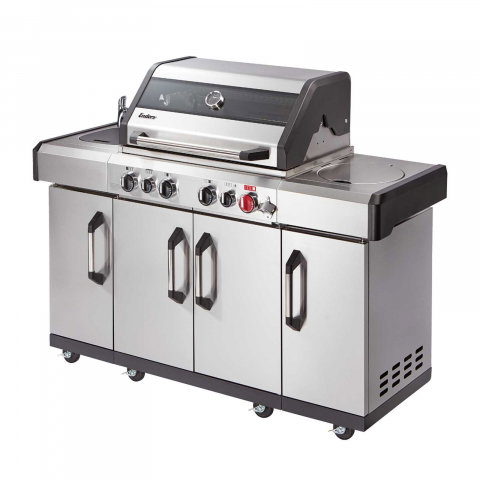 Bucatarie pe gaz, 4 arzatoare inox, arzator infrarosu, grile fonta, Enders Kansas II Pro 4 SIK Profi Turbo 871433 [2]
